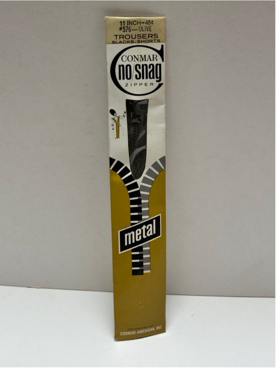 Conmar Other - Vintage NOS Conmar No-Snag 12” Separating Metal Zipper Green Olive 576 Trousers